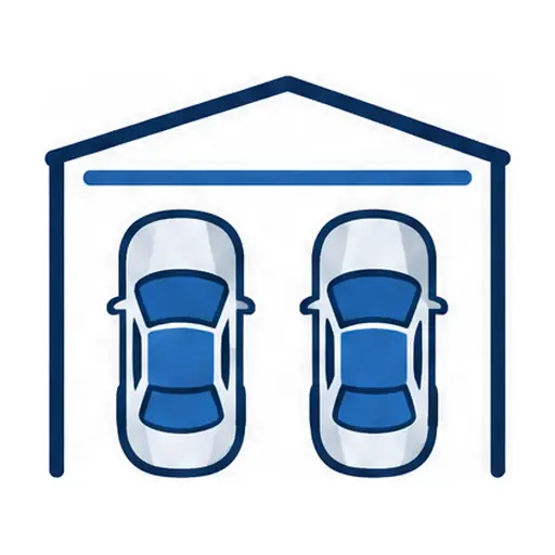 Schematic: 2-car garage