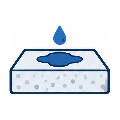 Schematic: Heavy oil stains or a soft, uneven slab (extra passes)
