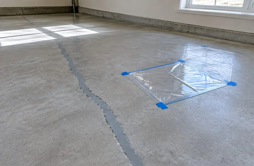 Illustration: step 3 — Fill cracks, test moisture
